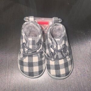 Carter's Plaid Baby Shoes - Black and White